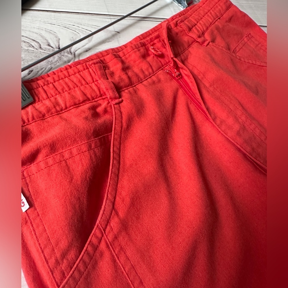 Vintage 1980s Gitano High-Waisted Red Tapered Pants - Size 5/6 Retro Office - Picture 6 of 9